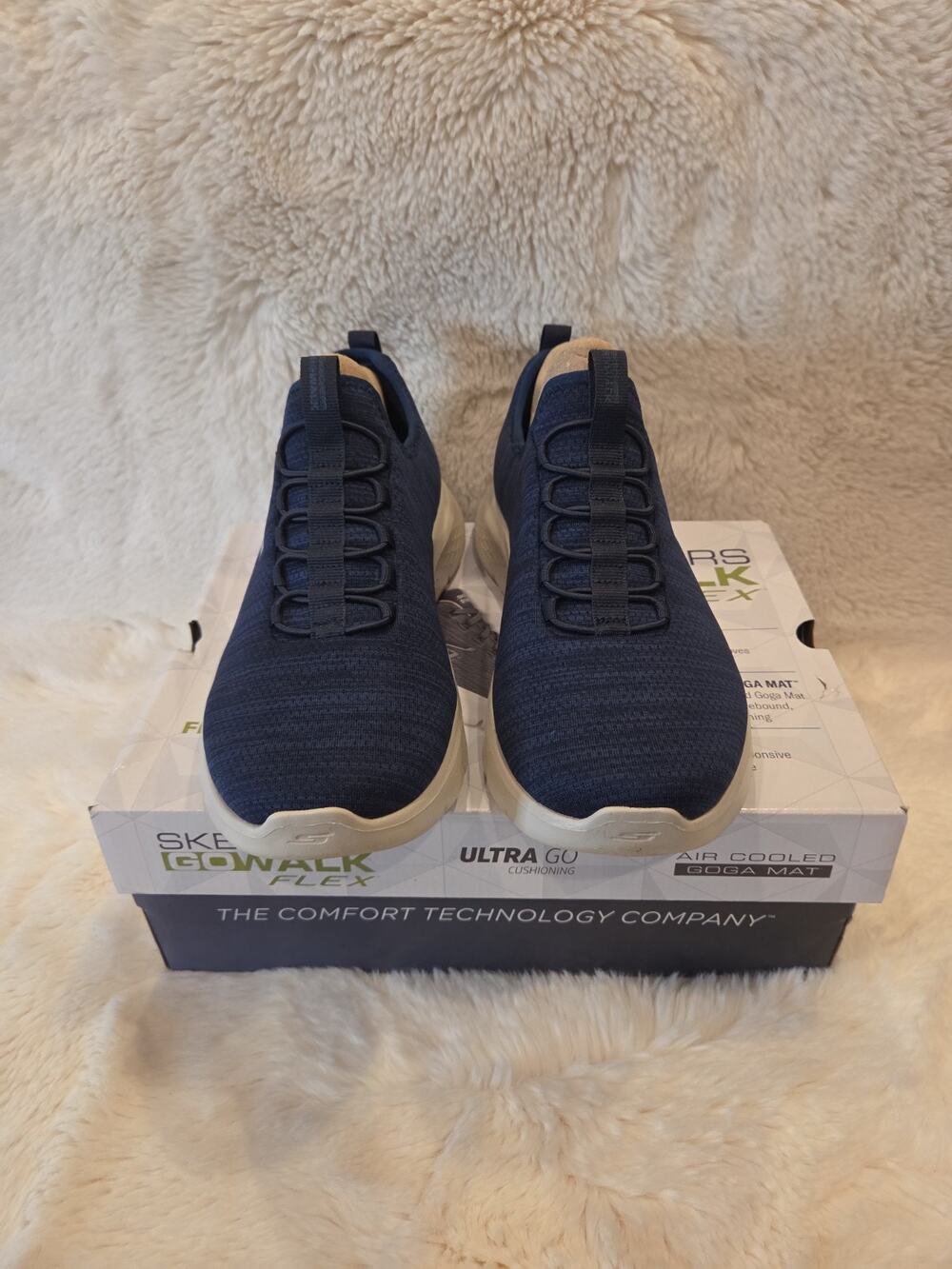 Skechers Men's Go Walk Flex Slip On Sneakers in Navy blue Size 8 W New